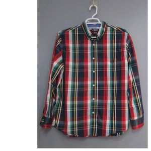 Chaps Easy Care Plaid Shirt Size XL